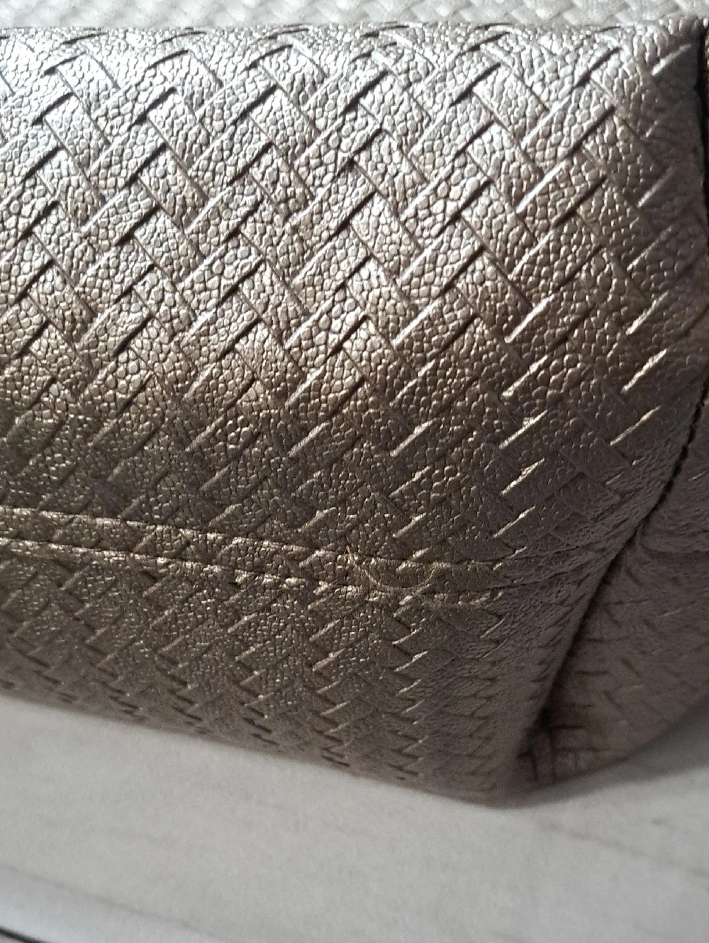 Metallic Bath And Body Works Woven Look Tote Bag